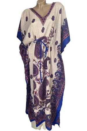 Merkloos Dames kaftan met print one size 1047 36-50