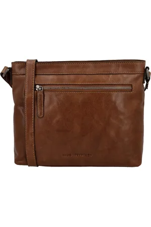 Hide & Stitches Westland Crossbody Schoudertas - Handige Ritsvakken - Fashion Bag - - 100% Leer