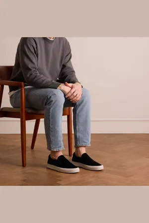 Manfield Heren - Zwarte suède loafers