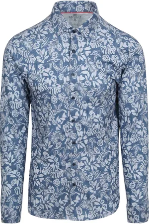 DESOTO Overhemd Denim Bloem