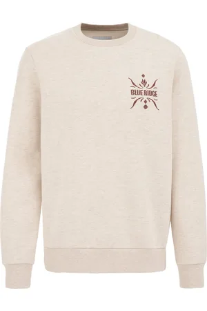 WE Fashion Heren sweater met embroidery