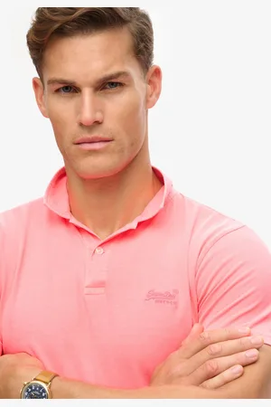 Superdry Poloshirt Essential Logo Neon Jersy Polo M1110419a Fiery Coral Mannen