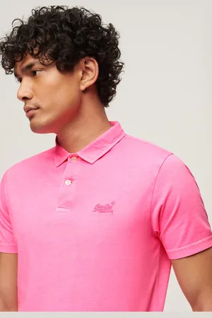 Superdry Poloshirt Essential Logo Neon Jersy Polo M1110419a Dry Fluro Pink Mannen