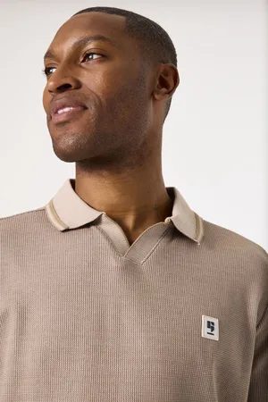 Garcia Heren Polo Bruin Korte mouw