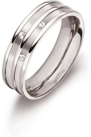 Boccia Titanium 0151-0160 Dames Ring - Trouwring - Sieraad - 0,015 crt - - Diamant - 6 mm breed - 6 mm lang