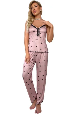Merkloos Pyama Dames Volwassenen - Dames Pyjama Set - Nachtkleding Dames -