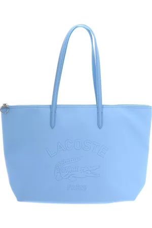 Lacoste Schoudertas Shopper L.12.12 Concept Shopping Bag Croc 80s Panoram Lichtblauw