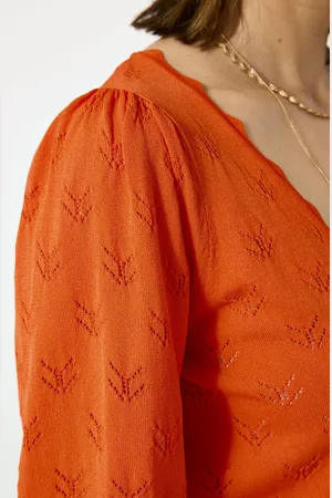 Garcia Dames Vest Oranje 3/4 sleeve