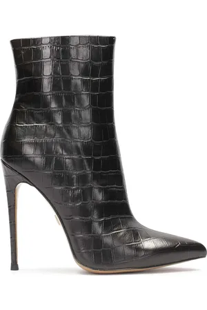 Kazar Elegant high stiletto boots with crocodile pattern