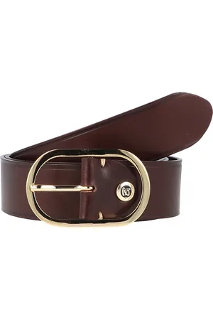 B.belt Riem leer - Jongens - 90 cm - dunkelbraun