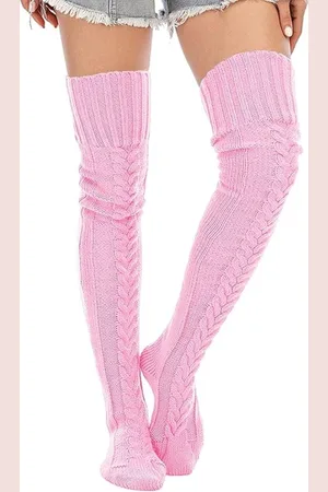 Merkloos Kniekousen Dames - Hoge Kousen - Kniesokken - Hoge Sokken - - Zacht - Comfortabel - Warm - SOCKLET