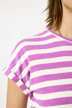 Garcia Dames T-shirt Paars Korte mouw