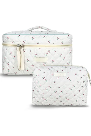 Merkloos Beautycase voor Dames - Grote Make-uptas voor op Reis - Vernieuwde Katoenen Cosmeticatas - Makeup Bag Organizer voor Sierlijke en Efficiënte Organisatie