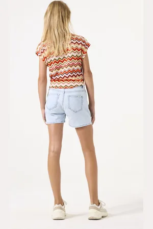 Garcia Meisjes All over print T-shirt Oranje Korte mouw