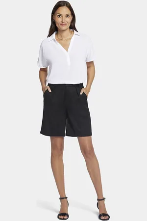 NYDJ Relaxed Short Zwart Stretch Linnen