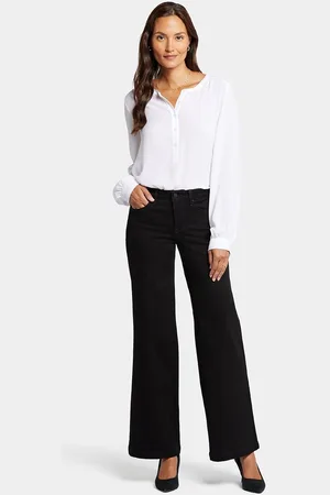NYDJ Teresa Wide Leg Jeans Zwart Premium Denim (Tall)