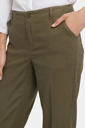 NYDJ Marilyn Straight Broek in Stretch Linnen