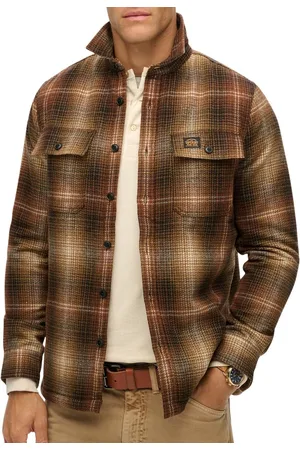 Superdry WOOL MILLER OVERSHIRT Heren Trui