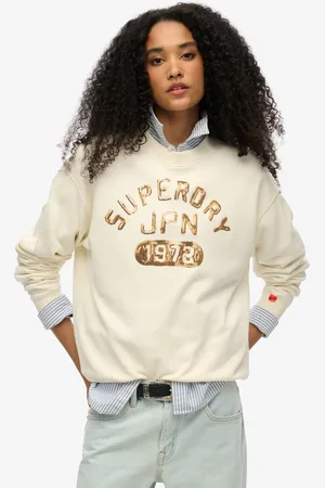 Superdry Embellished Varsity Loose Crew Sweater Dames