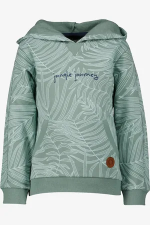 UNSIGNED Jongens hoodie lichtgroen met print