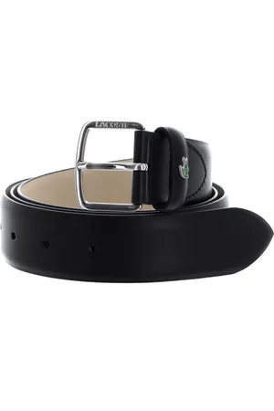 Lacoste Leren Riem Elegance 35 Flat Raw Edge Belt W90 Zwart
