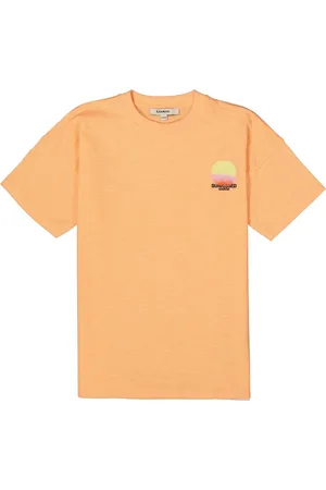 Garcia Meisjes Chest print T-shirt Oranje Korte mouw
