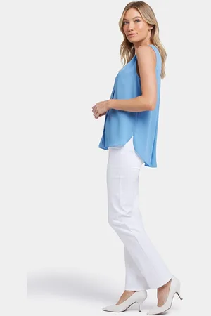 NYDJ Mouwloze Pintuck Blouse