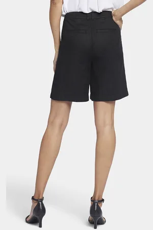 NYDJ Relaxed Short Zwart Stretch Linnen