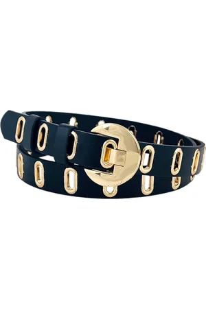 Merkloos Dames Riem - 105 CM - Broekriem - PU Leer - / Goudkleurig