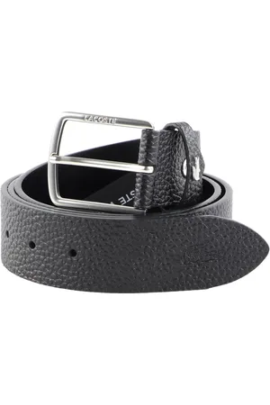Lacoste Leren Riem Casual Belt W90 Zwart