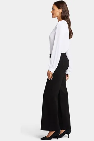 NYDJ Teresa Wide Leg Jeans Zwart Premium Denim (Tall)