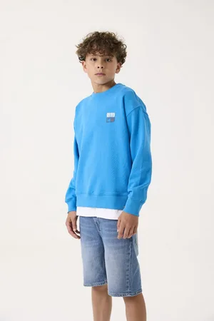 Garcia Jongens Chest print Sweater Blauw Long mouw