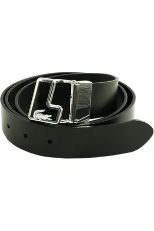Lacoste Leren Riem Plain Leather Belt W115 Zwart