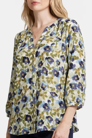 NYDJ Pintuck Blouse Bloemenprint