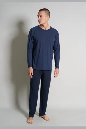 Ceceba Heren pyjama O-hals - donkerblauw gestreept