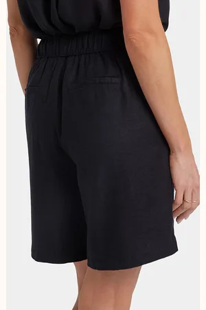 NYDJ Relaxed Short Zwart Stretch Linnen