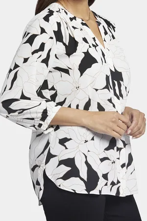 NYDJ Pintuck Blouse Bloemenprint