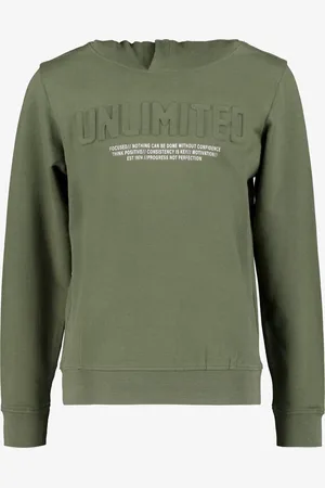 UNSIGNED Jongens hoodie kaki