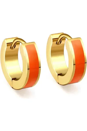 Yehwang /goud oorbellen - trendy hoops - koningsdag - oorbellen - roestvrijstalen oorbellen - rvs - Rivers-sieraden - hoops - ketting - party - stainless steel ??? roestvrij stalen sieraden ??? koningsdag sieraden ??? cadeau tip ??? hip - trendy