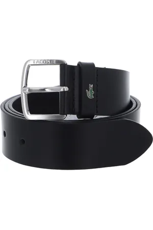 Lacoste Leren Riem Plain Leather Belt W105 Zwart