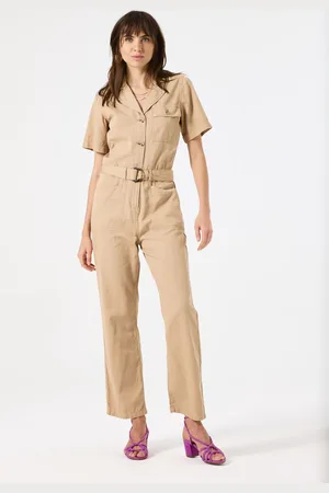 Garcia Dames Jumpsuit Bruin Korte mouw