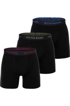Scotch&Soda 3PK MENS SOLID COTTON STRETCH BOXER BRIEF UNDERWEAR Heren Onderbroek -