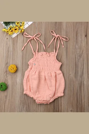 Merkloos Baby zomerjumpsuit