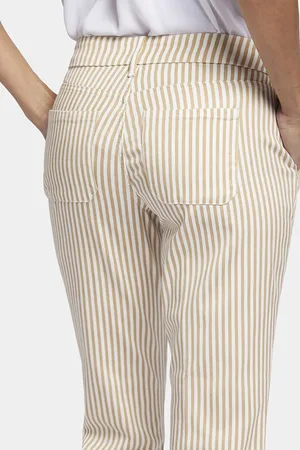 NYDJ Straight Leg Ankle Trouser Beige Stretch Twill