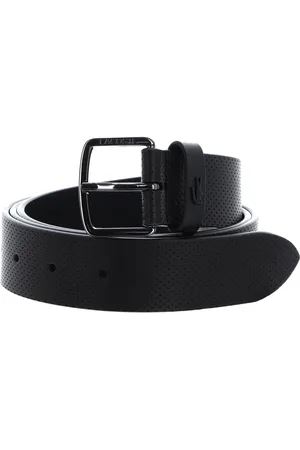 Lacoste Leren Riem Casual Punch Leather Belt W115 Zwart