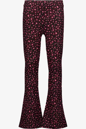 TwoDay Flared meisjes broek met roze bloemen