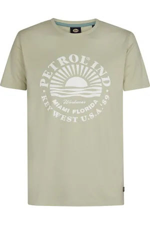 Petrol Industries Heren Artwork T-shirt Dolphincrest - Groen