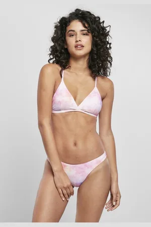 Urban classics Tie Dye Triangle Back Bikini set - XL