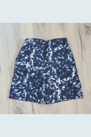 Merkloos Short tie dye - jongens - korte broek -katoen - - maat 128