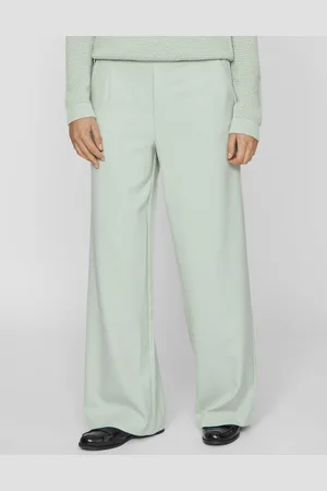 VILA Broek Vivarone Hw Wide Pant - Noos 14087407 Silt Green Dames